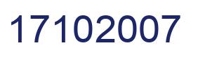 Number 17102007 blue image