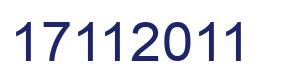Number 17112011 blue image