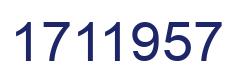 Number 1711957 blue image