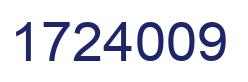 Number 1724009 blue image