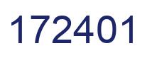 Number 172401 blue image