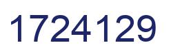 Number 1724129 blue image