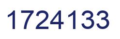 Number 1724133 blue image