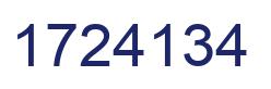 Number 1724134 blue image