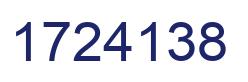 Number 1724138 blue image