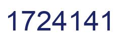 Number 1724141 blue image