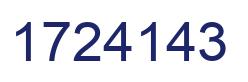 Number 1724143 blue image