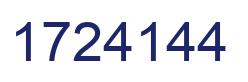 Number 1724144 blue image