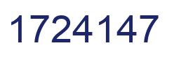 Number 1724147 blue image
