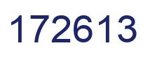 Number 172613 blue image