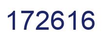 Number 172616 blue image