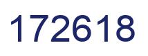 Number 172618 blue image