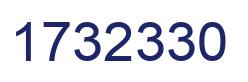 Number 1732330 blue image