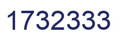 Number 1732333 blue image