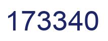 Number 173340 blue image