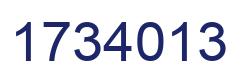 Number 1734013 blue image