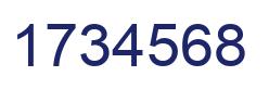 Number 1734568 blue image