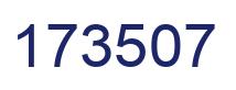 Number 173507 blue image