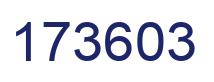 Number 173603 blue image