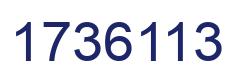 Number 1736113 blue image