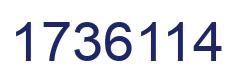 Number 1736114 blue image