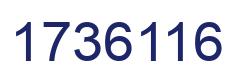Number 1736116 blue image