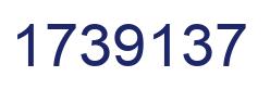 Number 1739137 blue image
