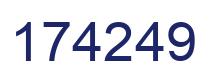 Number 174249 blue image