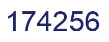 Number 174256 blue image