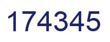 Number 174345 blue image