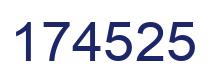 Número 174525 imagen azul