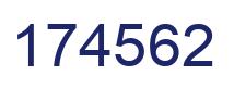 Número 174562 imagen azul