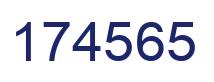 Number 174565 blue image
