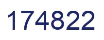 Number 174822 blue image