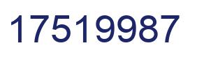 Number 17519987 blue image