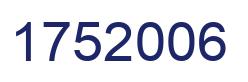 Number 1752006 blue image