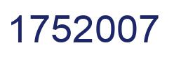 Number 1752007 blue image