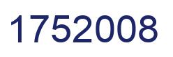 Number 1752008 blue image