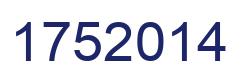 Number 1752014 blue image