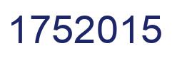 Number 1752015 blue image