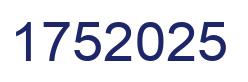 Number 1752025 blue image