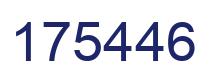 Number 175446 blue image