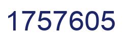 Number 1757605 blue image