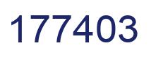 Number 177403 blue image