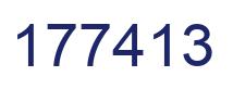 Number 177413 blue image