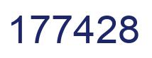 Number 177428 blue image