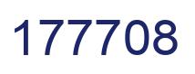 Number 177708 blue image
