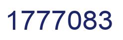 Number 1777083 blue image