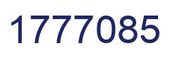 Number 1777085 blue image