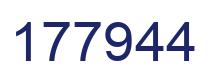Number 177944 blue image